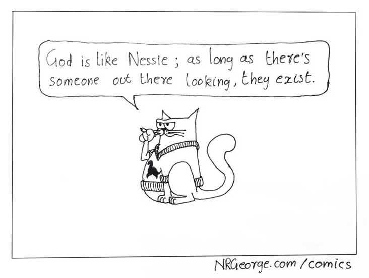 Nessie And God, Crazy Cat Comic 0