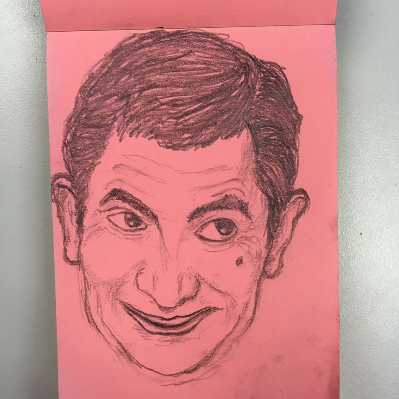 Mr Bean pencil Sketch 0